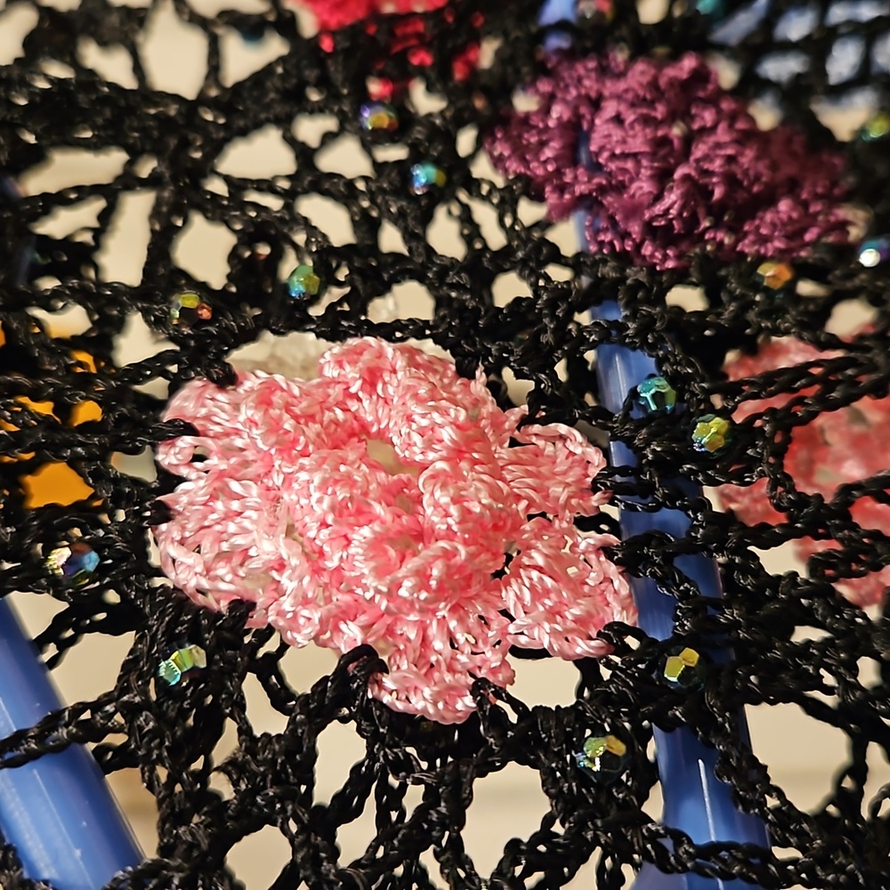 Beaded Crocheted Fringed Accessory - Picture 3 of 10